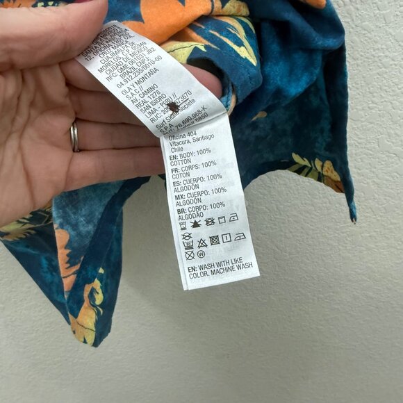 Quiksilver Daisy Spray Floral Short Sleeve Cotton Button Up Shirt Mens sz Large - Picture 4 of 9